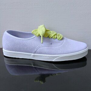 Vans Women's Authentic Lowpro Fat Lace Lime Suede Sneaker in Lovely Sherbet